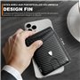 TEEHON Portefeuille Homme Slim Cuir en Fibre de Carbone avec Blocage RFID et Emplacements pour Cartes de Crédit, Clip de Billets
