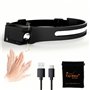 Fay Bless Lampe Frontale LED avec Capteur Rechargeable USB C Et Angle Ajustable (Black)