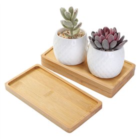 TsunNee Lot de 3 plateaux en bambou
