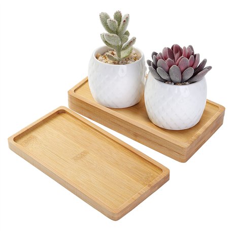 TsunNee Lot de 3 plateaux en bambou