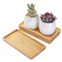 TsunNee Lot de 3 plateaux en bambou
