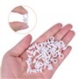 100 Pcs Glisseurs pour Rail à Rideaux - Crochets en Plastique Blanc Coulissants - Idéal pour la Plupart des Rideaux ou Rideau de