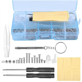 500 Pièces Kit de Réparation de Lunettes avec Mini Tournevis