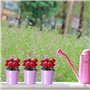 Pots de Fleurs, XRR 10 pièces Pots de Jardin avec Trou de Drainage, Crochet Amovible seaux à Suspendre, Pots de Fleurs en métal 
