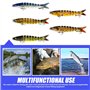 LEKEFETO Lot de 5 leurres de pêche avec 2 hameçons triples et boîte de rangement - Pour la pêche en eau douce et en eau de mer -