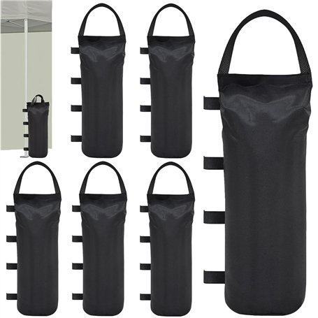 LEKEFETO Lot de 6 sacs de sable pour tente : 50 x 20 cm Sac de sable lesté avec longue ceinture