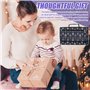 WANDGU Portable Tapis à Langer: Matelas à Langer Pliable avec Distributeur de Lingettes et Coussin pour Tête, Matelas à Langer P
