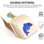 WANDGU Pochoirs à dessin pour enfants : 60 pochoirs en bois de 8 x 8 cm - Pochoirs à dessin en bois - Pochoirs à dessin pour enf