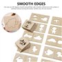 WANDGU Pochoirs à dessin pour enfants : 60 pochoirs en bois de 8 x 8 cm - Pochoirs à dessin en bois - Pochoirs à dessin pour enf