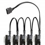 SinLoon Grand câble d'alimentation SATA mâle à 4 broches vers 5 x 15 broches SATA femelle pour disque dur, SSD, lecteurs optique