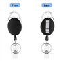 Gentpovth 6 pièces Porte Clef Retractable Mousqueton,cordon rétractable Avec Enrouleur de Ceinture,60cm Porte-clés Rétractable R