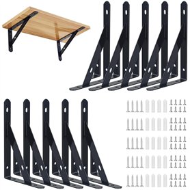 Diompirux Lot de 10 Équerres Étagère de Fixation Murale