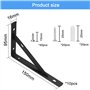 Diompirux Lot de 10 Équerres Étagère de Fixation Murale, 95x150mm Support Etagère Murale Fixation Flottante Support, Tablette Mu