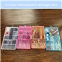 Diompirux Lot de 6 Boîte de 15 Compartiments Rangement Plastique, avec Transparent Séparateurs Réglables, Plastique Rangement po