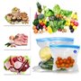 OFKPO Kit de Sac sous Vide Alimentaire avec Pompe Manuelle, Sacs de Rangement Alimentaire Scéllés, sous Vide Réutilisables pour 