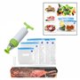 OFKPO Kit de Sac sous Vide Alimentaire avec Pompe Manuelle, Sacs de Rangement Alimentaire Scéllés, sous Vide Réutilisables pour 