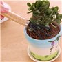 OFKPO 3 pcs Outils de Jardin, Petite Pelle Râteau et Bêche Manche en Bois pour Plantes en Pot, Outil de Sécurité des Enfants Int