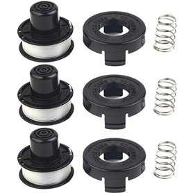 Lot de 3 bobines de fil et couvercle pour débroussailleuse A6226 GL250 GL310 GL360 Bobine et fil de rechange