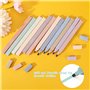 Miiepls Double Tête Surligneurs Pastel Esthétiques 12pcs, Couleurs Assorties No Bleed Dry Fast Easy to Hold pour Journal Bible P