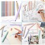 Miiepls Double Tête Surligneurs Pastel Esthétiques 12pcs, Couleurs Assorties No Bleed Dry Fast Easy to Hold pour Journal Bible P