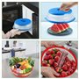 Cloche Micro Onde,2PCS Cloche Micro-Onde Pliable,Onde Passoire avec Trous de Vapeur pour Fruits Et Légumes, Couvercle Cloche Ant