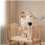 support mobile bébé réglable en hauteur en bois
