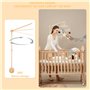 Litimkat Support mobile pour lit bébé, support mobile bébé réglable en hauteur en bois, adapté aux lits d'enfants et aux tables 