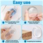 Royouzi 6 PièCes Butee De Porte Butee De Porte Interieur 40 X 8 MM Bloc Porte Transparent Protection Poignee Porte Protection Mu