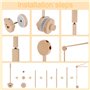 Bearrerp Petit Ours Support mobile pour lit bébé,en bois Cloches de Lit Bébé,support mobile bébé réglable en hauteur en bois, ad