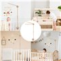 Bearrerp Petit Ours Support mobile pour lit bébé,en bois Cloches de Lit Bébé,support mobile bébé réglable en hauteur en bois, ad