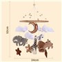 pendentif mobile pour bébé éléphant girafe lion nuage