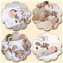 Collazoey Lit bébé mobile, carillon mobile pour bébé animaux de la forêt, pendentif mobile pour bébé éléphant girafe lion nuage,