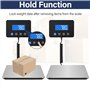 Collazoey Balance Postale, Pese Colis Rechargeable USB 200 kg/ 10 g avec Fonction Conserver/Tare, Acier Inoxydable, Capteur 4-Po