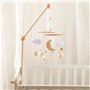 support mobile bébé réglable en hauteur en bois