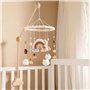 Kasanni Support Mobile Bebe, support mobile bébé réglable en hauteur en bois, adapté aux lits d'enfants Suspension Carillons éol
