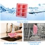 Auauraintt 3pcs bacs à glaçons, bacs à glaçons en silicone avec couvercle, empilables et passent au lave vaisselle, pour cocktai