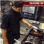 ROYOUZI Lot de 3 pinces de cuisine résistantes à la chaleur - En acier inoxydable épais et pointes en silicone sans BPA - Idéale