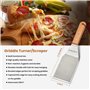 Onlyfire 4 Pièces Ustensiles pour Plancha, Ensemble de Spatule en Acier Inoxydable et Poids du Barbecue en Fonte avec poignée en