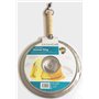 Diffuseur de chaleur KitchenCraft avec poignée en bois, diffuseur de chaleur en acier inoxydable pour casseroles, adapté aux pla