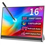 Magedok Écran Tactile Portable 16 Pouces 2K 144 Hz WQHD 100% Moniteur Portable HDR IPS Eye Care Game Display USB C Mini DP HDMI
