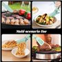 Pince Cuisine Silicone,Pinces de barbecue 3 pièces silicone Vert, Pince Cuisine Inox,pince de cuisine, pinces à pâtes sans Bpa, 