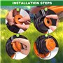 Fil Coupe Bordure,Lot de 10 Bobine Fil Debroussailleuse Compatible avec Worx Coupe Bordure,Ø 1,65mm & 3.05 m Fil Nylon pour Debr