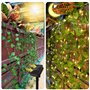 10M 100 LEDs Guirlande Solaire Extérieure avec Feuill