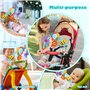 Jouets de Landau, Arche de Voyage pour Poussette,Jouet à emporter avec Support d'activité sensorielle Pliable réglable pour tran