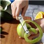 Pack de 2 couteaux à coupe rapide, coupe multifonction 3 en 1 pour hacher et éplucher les fruits et légumes, éplucheur de pommes