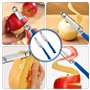 Pack de 2 couteaux à coupe rapide, coupe multifonction 3 en 1 pour hacher et éplucher les fruits et légumes, éplucheur de pommes