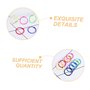Wenrescry Lot de 100 Anneau reliure, anneaux de classeur en métal de 30 mm - Multicolore - Pour scrapbooking, album photo, album