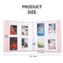 Wenrescry 128 grilles Album photo, mini album photo pour Polaroid 3 pouces papier photo en PU de couleur unie avec insert de pag