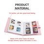 Wenrescry 128 grilles Album photo, mini album photo pour Polaroid 3 pouces papier photo en PU de couleur unie avec insert de pag