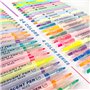 Surligneurs Pastel，EooUooIP® 24 Extra-fin Surligneurs Marqueur, Double pointes (fine ou plate), 4 styles de couleurs dont macaro